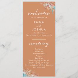 Programa Casamento Terracota Boho Moderno