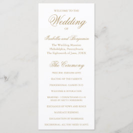 Programa Casamento Tradicional Elegante Formal a Ouro