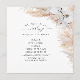 Programa Casamento Tropical de Orquídeas Brancas Pampas