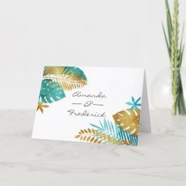 Programa Casamento Tropical Dourado e Teal