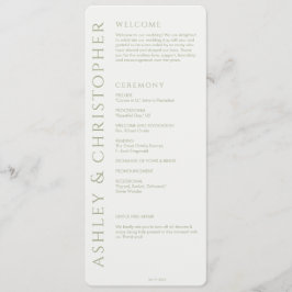 Programa Casamento Verde da Elegante Modern Sage