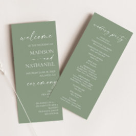 Programa Casamento Verde de Sage Moderno Minimalista
