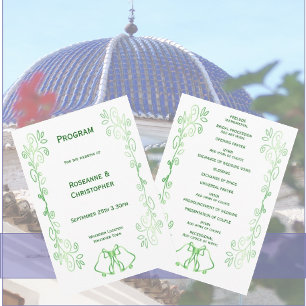Programa Casamento Verde Emerald Bells Scrollwork