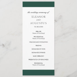 Programa Casamento Verde Esmeralda Clássico Minimalista Ele