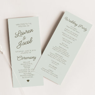 Programa Casamento Verde Minimalista Moderno