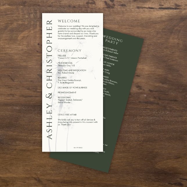 Programa Casamento Verde Moisés Moderno Elegante (Criador carregado)