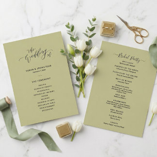 Programa Casamento Verde Sage Minimalista e Chic
