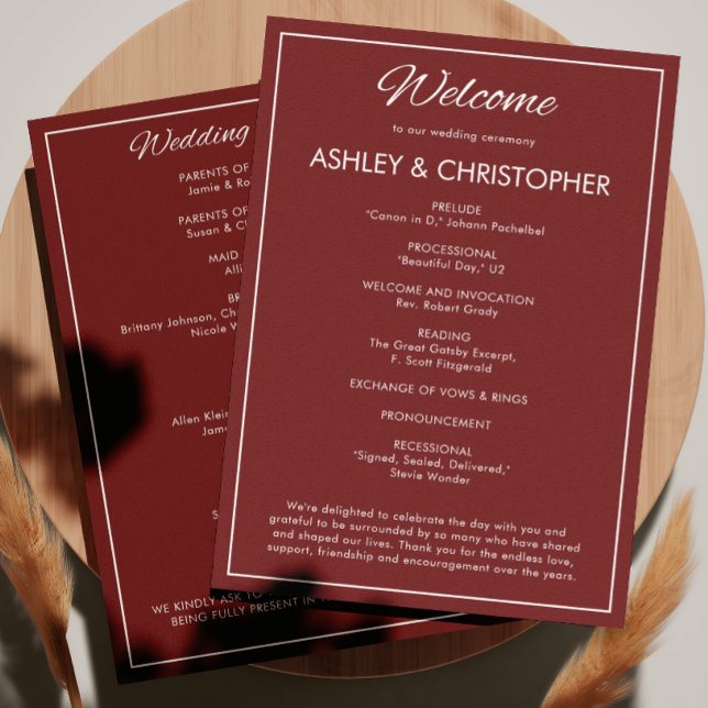 Programa Casamento Vermelho de Crimson com Script Minimalis (Criador carregado)