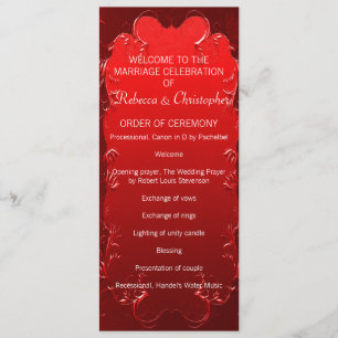 Programa Casamento Vermelho Elegante