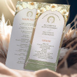 Programa casamento vintage Art Nouveau de Mucha<br><div class="desc">Apresentando o programa de Casamento vintage editável de Alphonse Mucha, agora disponível no Zazzle! Este programa elegante é a maneira perfeita de guiar seus convidados através do seu dia especial. O Programa de Casamento vintage apresenta uma bela design de Nouveau de Arte pela lendária Alphonse Mucha. Os detalhes são suaves...</div>