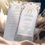 Programa casamento vintage Art Nouveau de Mucha<br><div class="desc">Apresentando o programa de Casamento vintage editável de Alphonse Mucha, agora disponível no Zazzle! Este programa elegante é a maneira perfeita de guiar seus convidados através do seu dia especial. O Programa de Casamento vintage apresenta uma bela design de Nouveau de Arte pela lendária Alphonse Mucha. Os detalhes são suaves...</div>