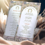 Programa casamento vintage Art Nouveau de Mucha<br><div class="desc">Apresentando o programa de Casamento vintage editável de Alphonse Mucha, agora disponível no Zazzle! Este programa elegante é a maneira perfeita de guiar seus convidados através do seu dia especial. O Programa de Casamento vintage apresenta uma bela design de Nouveau de Arte pela lendária Alphonse Mucha. Os detalhes são suaves...</div>
