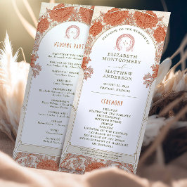 Programa casamento vintage Art Nouveau de Mucha