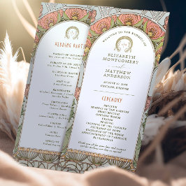 Programa casamento vintage Art Nouveau de Mucha