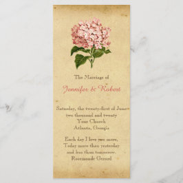 Programa Casamento Vintage Hydrangea