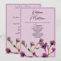 Casamento Vintage Purple Floral Watercolor