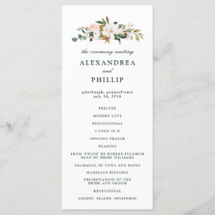 Programa Casamento Watercolor Magnolia