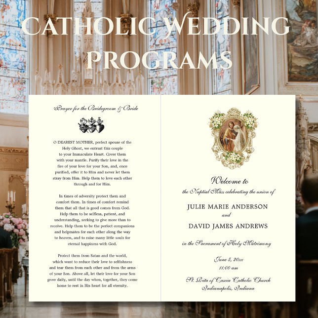 Programa Católico Floral de Casamento em Massa Lat (Criador carregado)