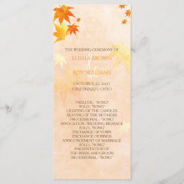 Programa Celebração de Casamento de Maple de Queda