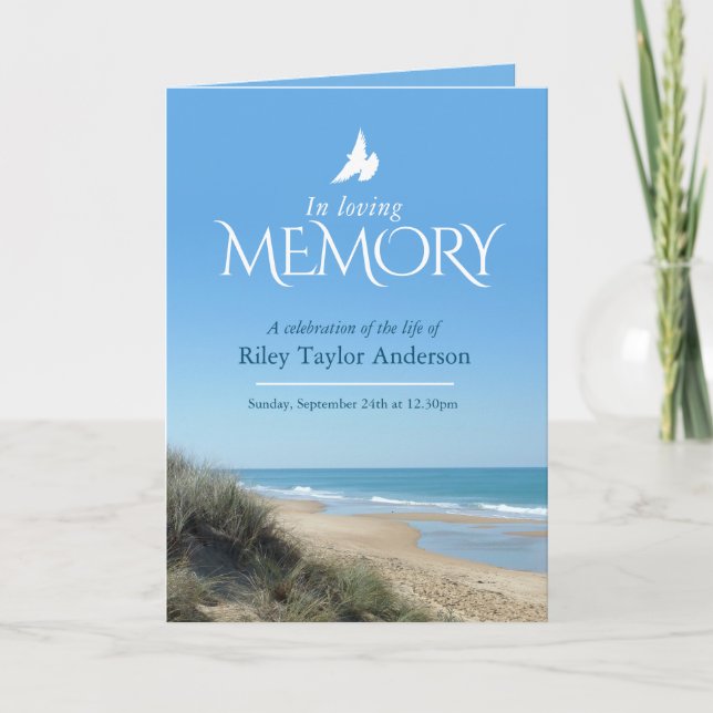 Programa Celebração do funeral na praia Memorial (Frente)