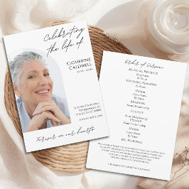 Programa Celebrando a Vida do Funeral de Fotografias de Arc