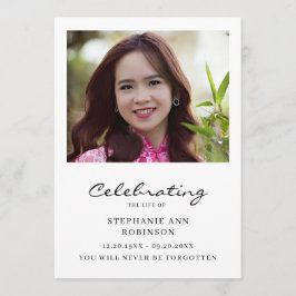 Programa Celebration of Life Photo Order of Service