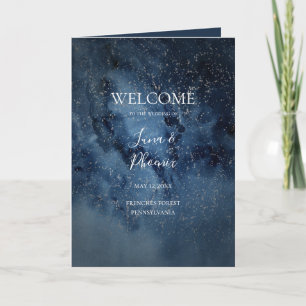 Programa Celestial Night Sky Casamento dobrado em prata