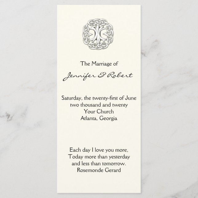 Programa Celtic Tree of Life Wedding (Frente)