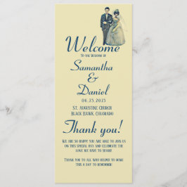 Programa Cerimônia de Casamento da Noiva Vintage