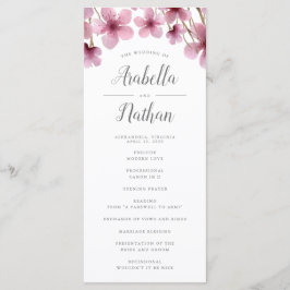 Programa Cerimônia de Casamento de Cherry Blossoms