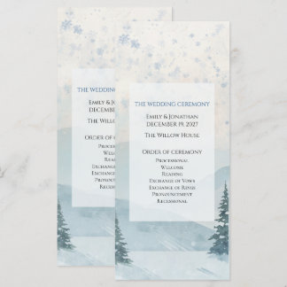 Programa Cerimônia de Casamento de Inverno na Montanha Nebu