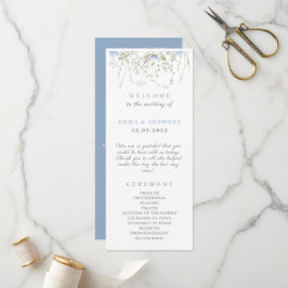 Programa Cerimônia de Casamento de Wildflower Periwinkle