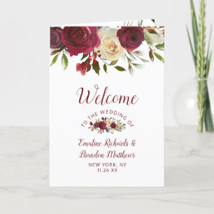 Programa Cerimônia de Casamento Floral Mistletoe Manor Wate