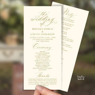 Programa Cerimônia de Casamento Moderna e Elegante