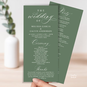 Programa Cerimônia de Casamento Moderna e Sofisticada