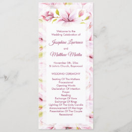 Programa Cerimônia Floral de Casamento primavera Magnolias