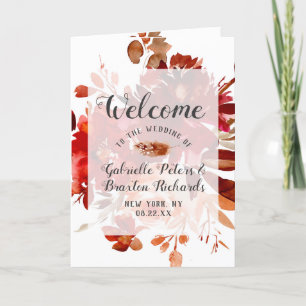Programa Cerimônia Rustic Beauty Boho Floral Casamento outo