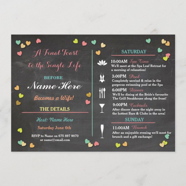 Programa Chá de panela de Fim de Semana Itinerário de Bache (Frente)