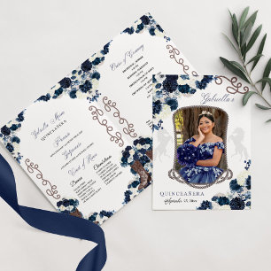 Programa Charro Quinceañera marinho Azul Ocidental