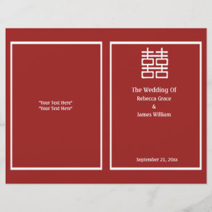 Programa chinês do casamento da felicidade dobro
