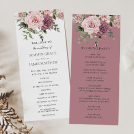 Programa Cinnamon Rosa Blush Floral Greenery Boho Casamento