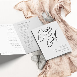 Programa Cinza | Script Watermark Monograma Wedding
