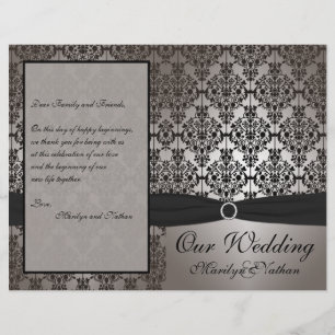 Programa cinzento e preto do casamento tema