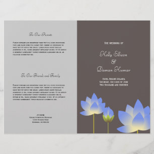 Programa cinzento moderno do casamento da flor de