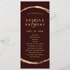 Programa Circulo Dourado Russo Burgundy Casamento Ampersand