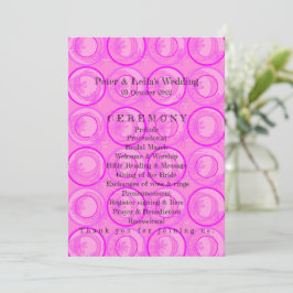 Programa Círculos de Destaque Flores de Fundo Casamento Ros