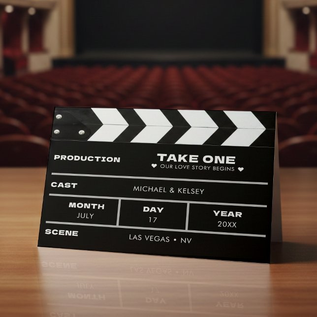 Programa Clap Board de Filme Faixa de Foto de Casamento (Criador carregado)