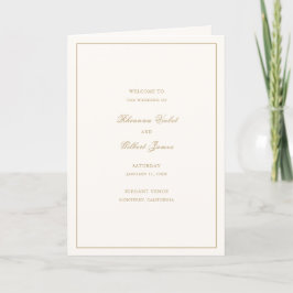 Programa Classic Border Ivory and Gold Timeless Wedding