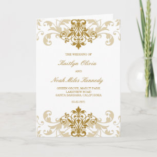 Programa Classic & Elegant Gold Color Ironworks Wedding