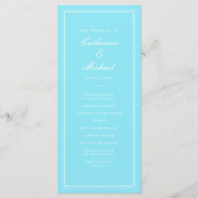 Programa Clássico Absoluto Script Casamento Aqua Brilhante (Frente)